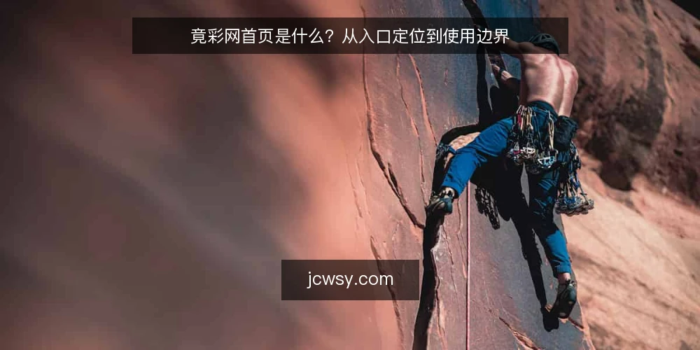 竟彩网首页是什么?从入口定位到使用边界 — 遇到打不开或跳转异常时,先确认入口定义 配图