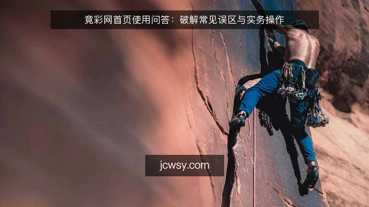 竟彩网首页使用问答：破解常见误区与实务操作